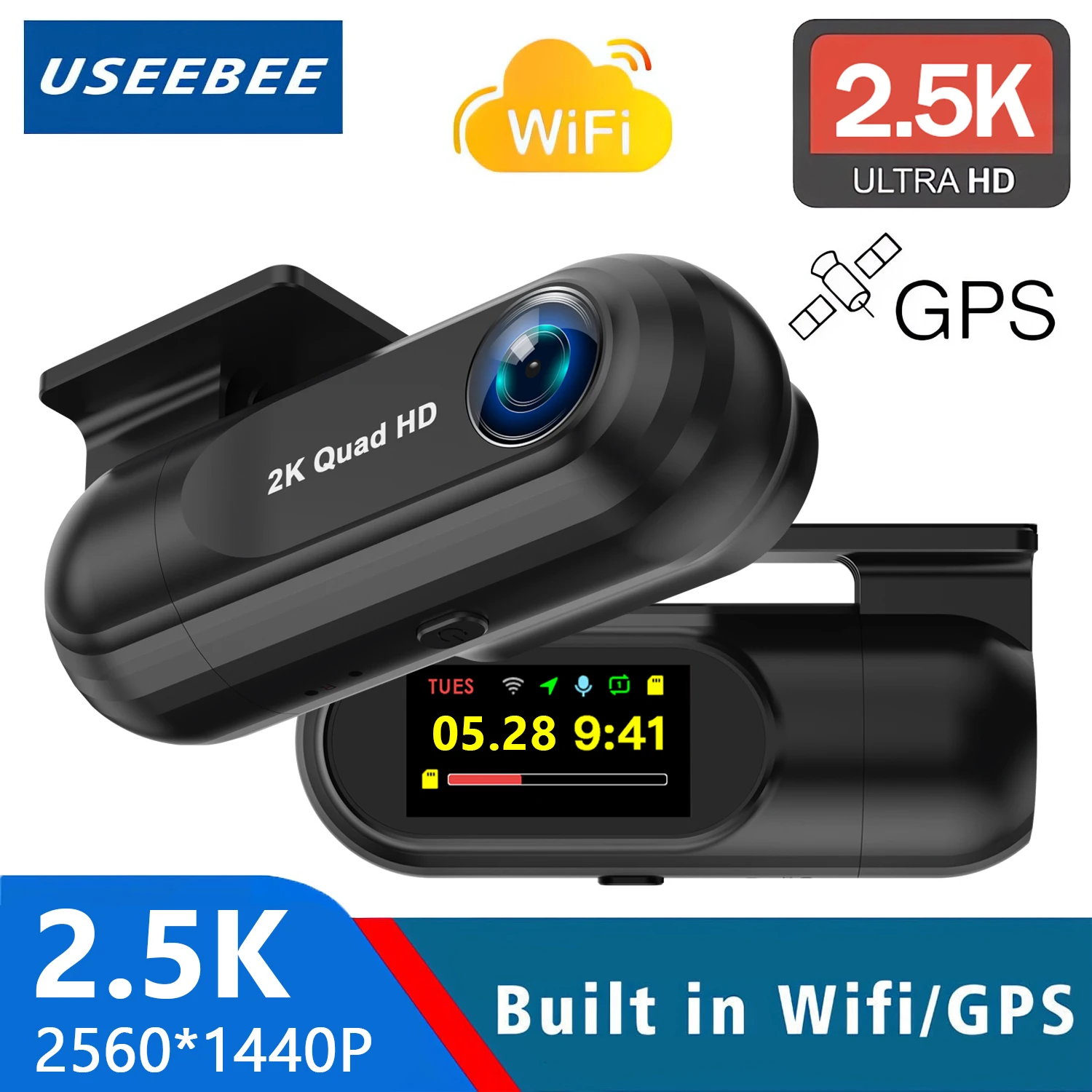 2K 2K 2560*1440P Dash Cam WIFI GPS Car DVR Camera Video Drive Recorder Dashcam Registrar Black Box 24 Hour Monitoring Night Vision - Aliexpress Deal