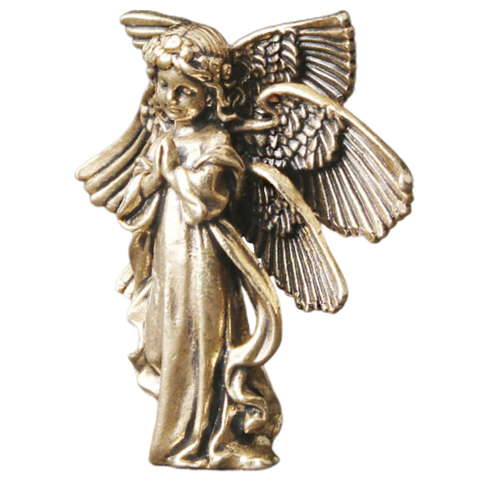 

Vintage Brass Angel Statue Creative Cupid-Shape Exquisite Desktop Decor For Home Office Indoor Tabletop Decoration