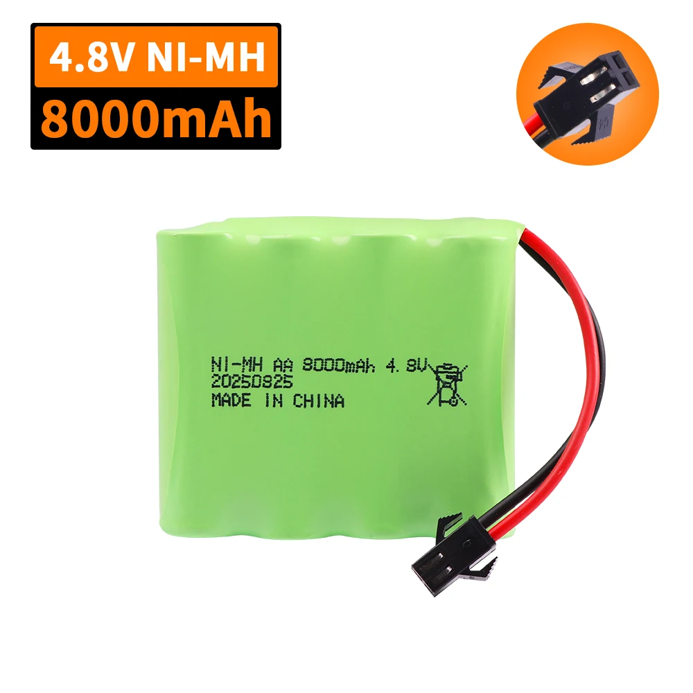 AA NiMH 4.8V 8000mah Battery For Rc Toys Cars Tanks Robots Boats Guns Accessorie Upgrade High Capacity Rechargeable Battery pack