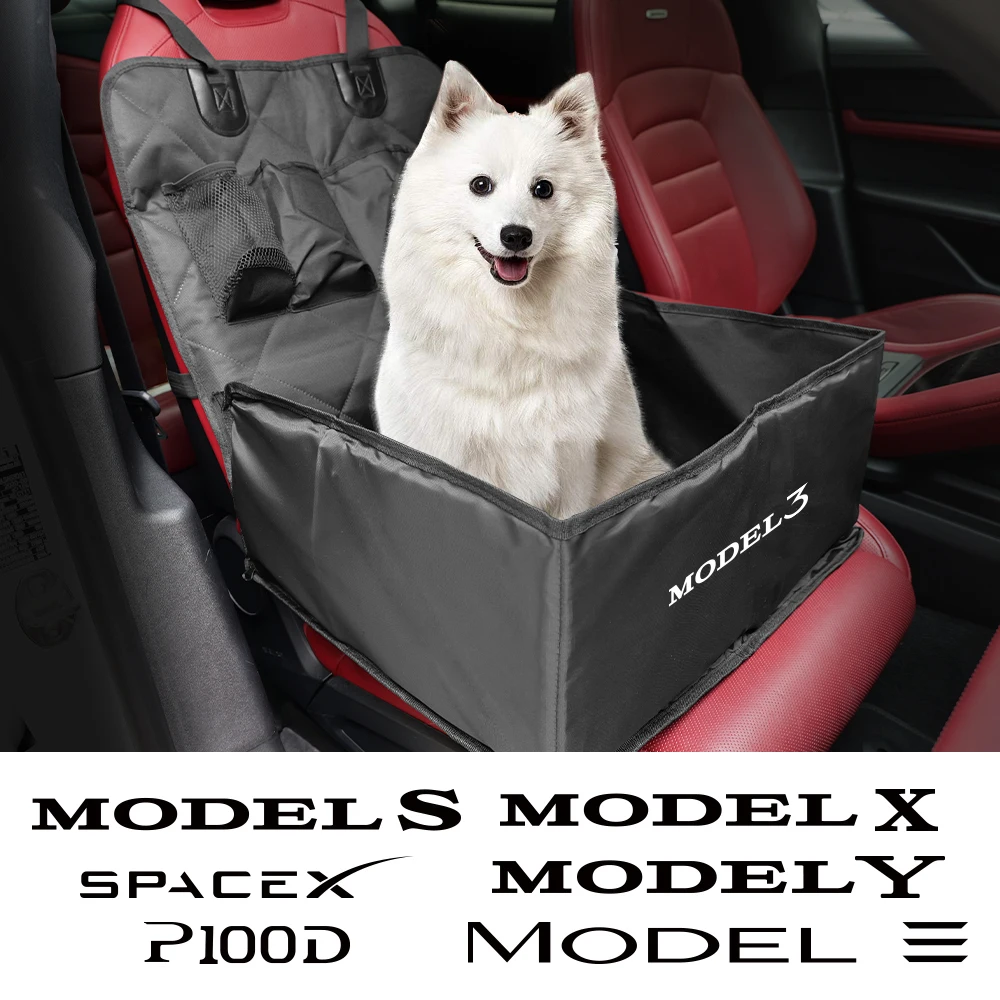 Pet Dog Car Seat Cover Folding Anti-Slip Waterproof Cushion Mat Pad Carrier Bag For Tesla Model 3 X S Y P100D Chinese 3 SpaceX