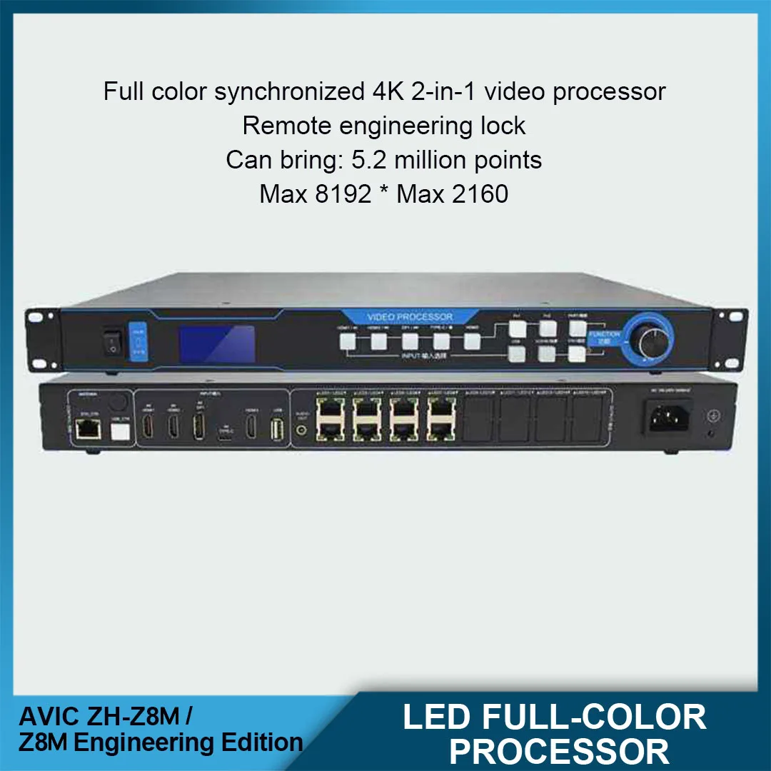 

ZH-Z8M Full-Color Dual-Screen 4K Video Processor LED Screen Control System Indoor And Outdoor A Maximum Of 5.2 Million Pixels