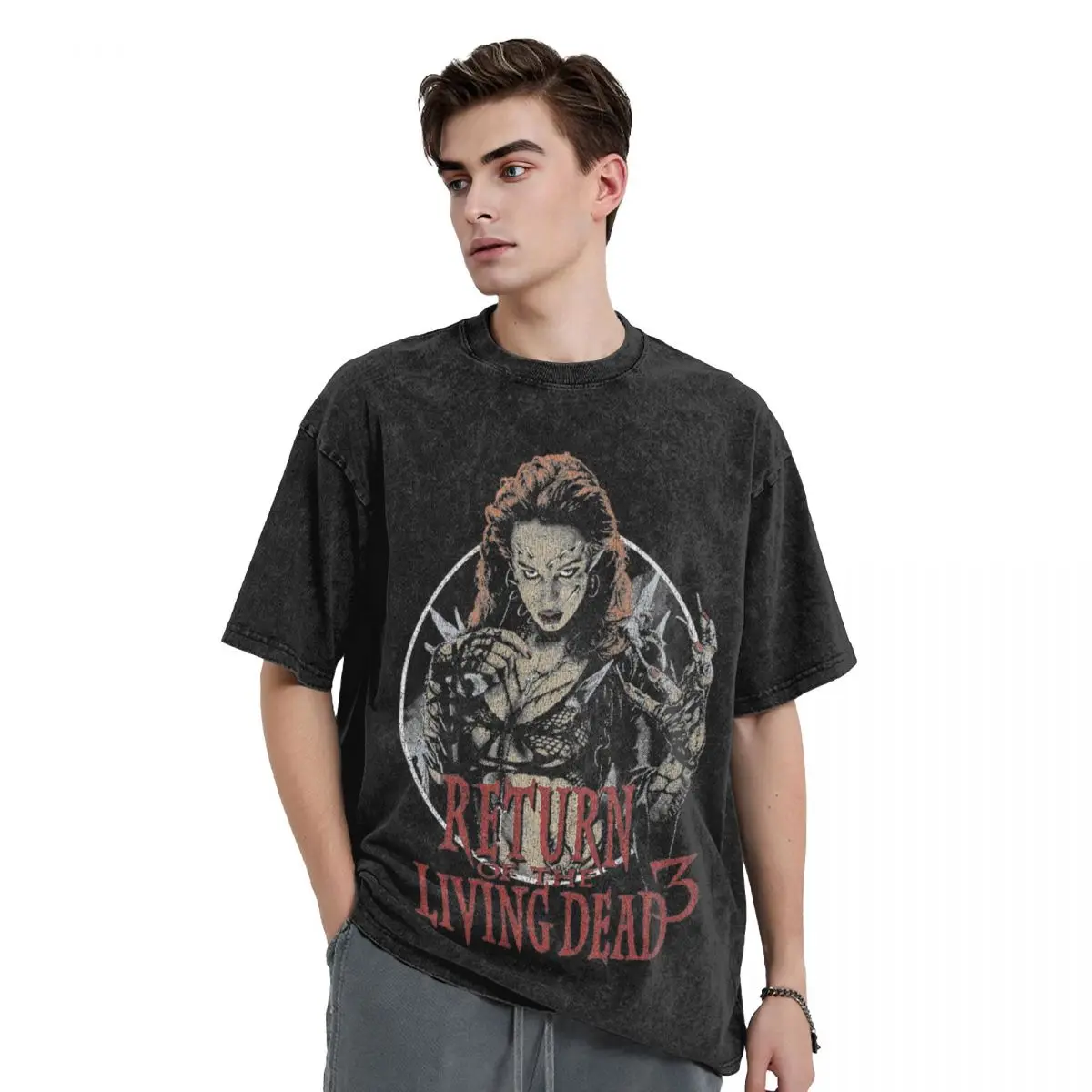 The Return Of The Living Dead T Shirts Washed Short Sleeve T-Shirts Novelty for Men Women Tops Streetwear Printed Tee Shirt