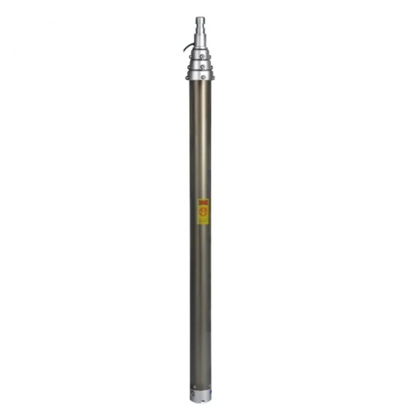 Collapsible mast portable telescopic pneumatic mast for antenna and lights