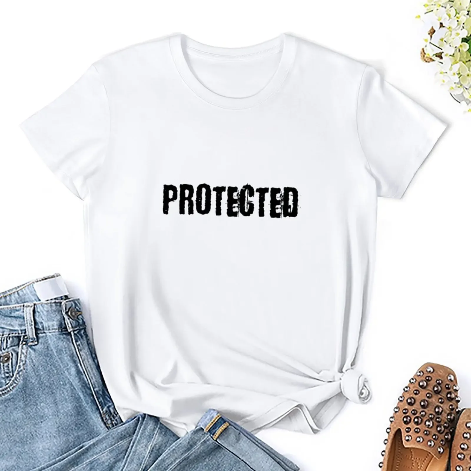 Camiseta con estampado de animales para mujer y niña, ropa vintage, camiseta de protección