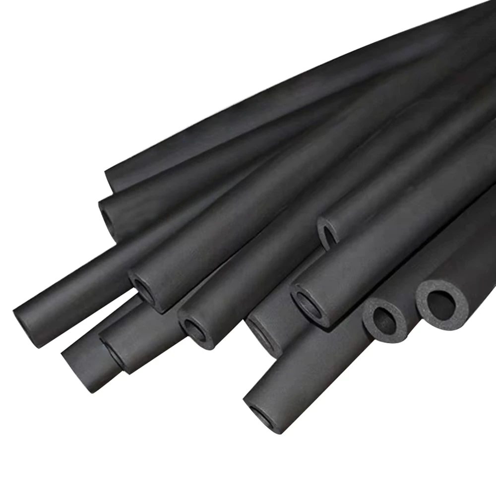 1.8m Sponge Rubber Pipe Black Waterproof Pipeline Holder Thermal Insulation Tubular Protective Sleeve Tube Protector