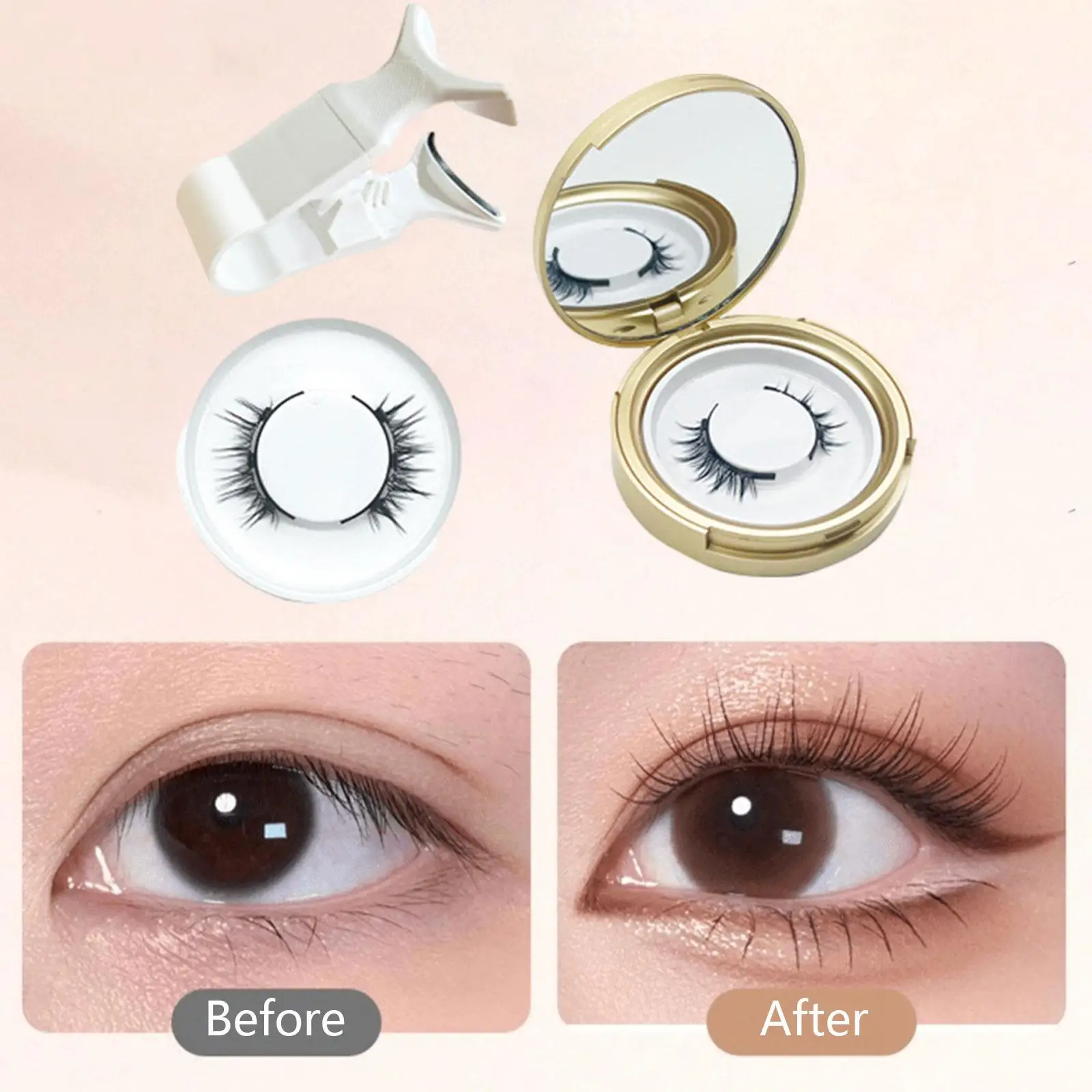 자석 인조 속눈썹 컴팩트한 노력 절약형 자석 인조 속눈썹 클립 여성 초보자 소녀 전문가용