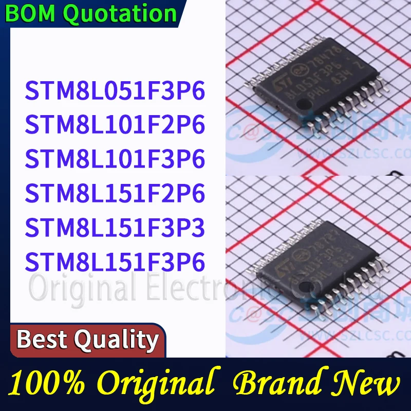 

STM8L051F3P6 STM8L101F2P6 STM8L101F3P6 STM8L151F2P6 STM8L151F3P3 STM8L151F3P6 В наличии Оригинальные высококачественные компоненты