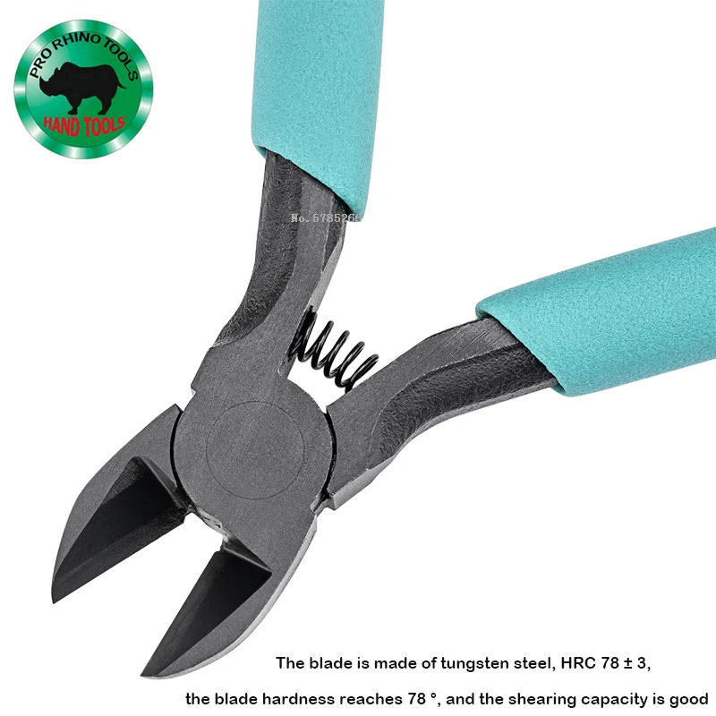 Japanese  RHINO RH-A07 Wire Pliers Save Effort, 5-inch Tungsten Inlaid Steel Diagonal Pliers, Optical Fiber Cutting Pliers