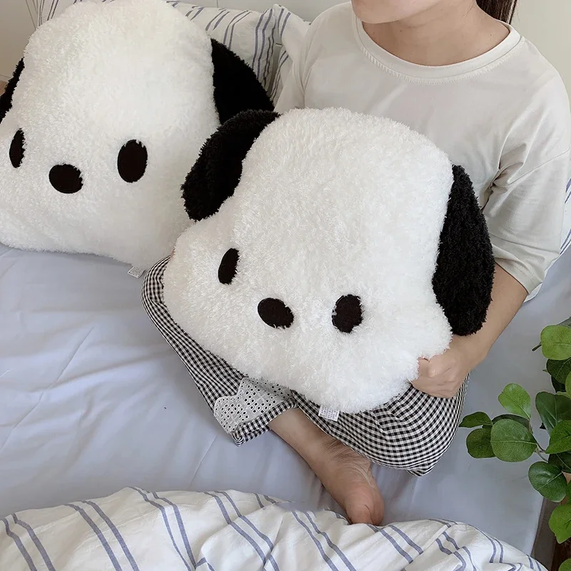 

Мягкая плюшевая игрушка Pochacco, мягкая удобная подушка для спины в японском стиле в стиле аниме, подголовник для автомобиля, кавайная подушка, девчачий домашний декор