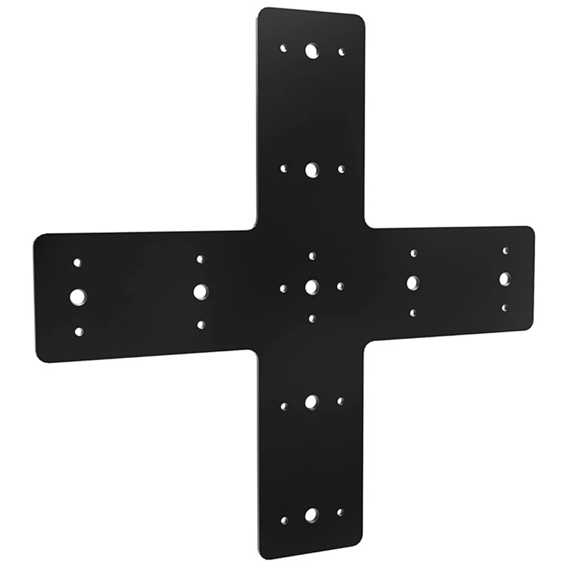 1 PCS Cross Mending Plate, Heavy Duty Powder Coated Reinforcement Plate Metal For Framing Pergolas, X-Truss Connections