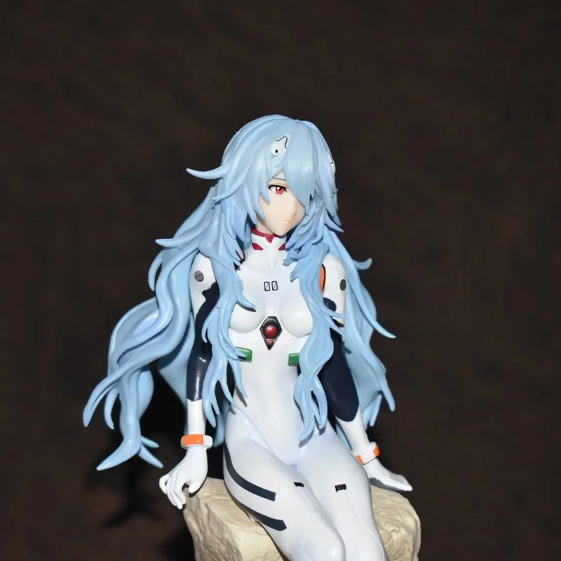 23cm Evangelion Eva Anime Figure Long Hair Ayanami Rei Sexy Girl Action Figure PVC Model Doll Classic Ornaments Toys Gifts