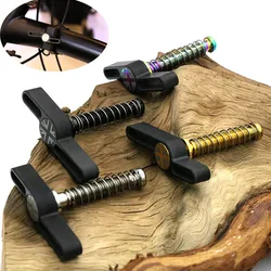1pair Folding bicycle ergonomic hinge clip for brompton hinge clamp titanium carbon rotating wrench frame