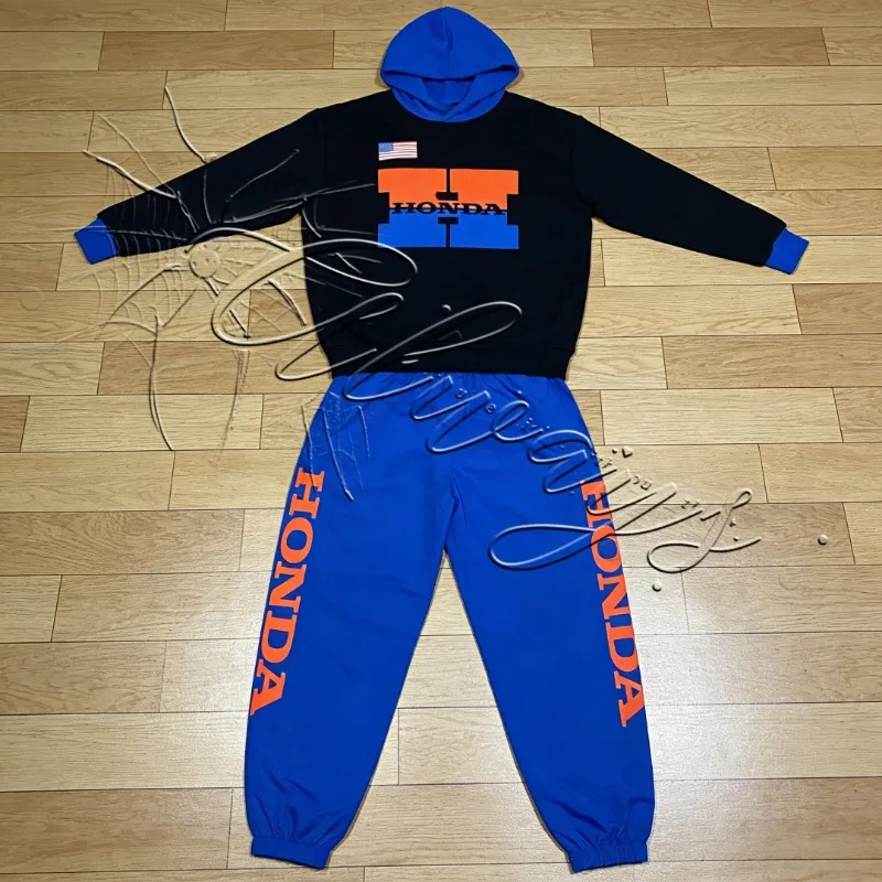 

2026Autumn and Winter New Honda Racing Track Rider Sports Warm Motorcycle Suit Men's MOTO Off-road Fashion Warm Hoodie Pants Set
