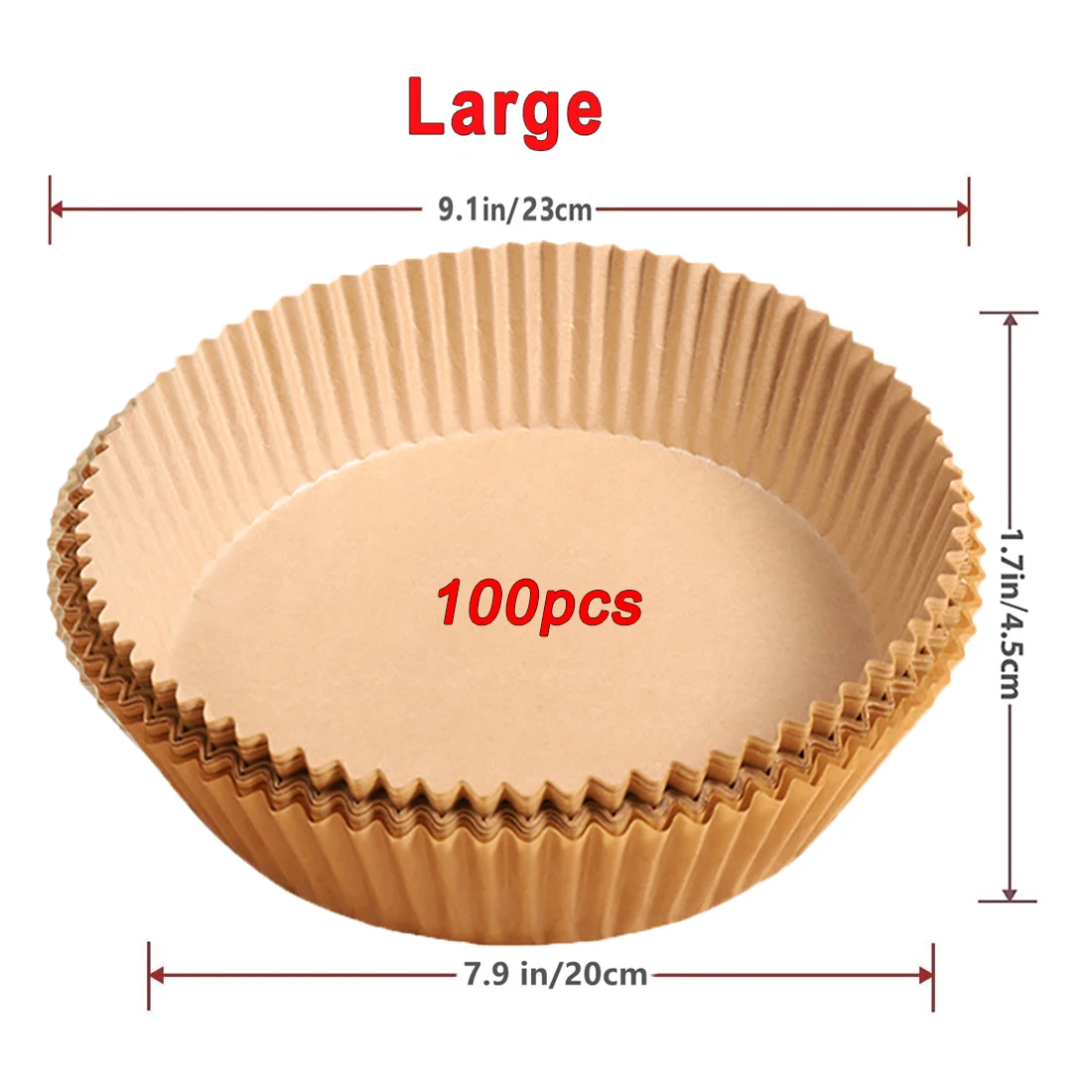 50/100 Stuks Air Friteuse Wegwerp Papier Non-stick Airfryer Bakpapier Ronde Air-Fryer Papieren Liners Papier keuken Accessoires