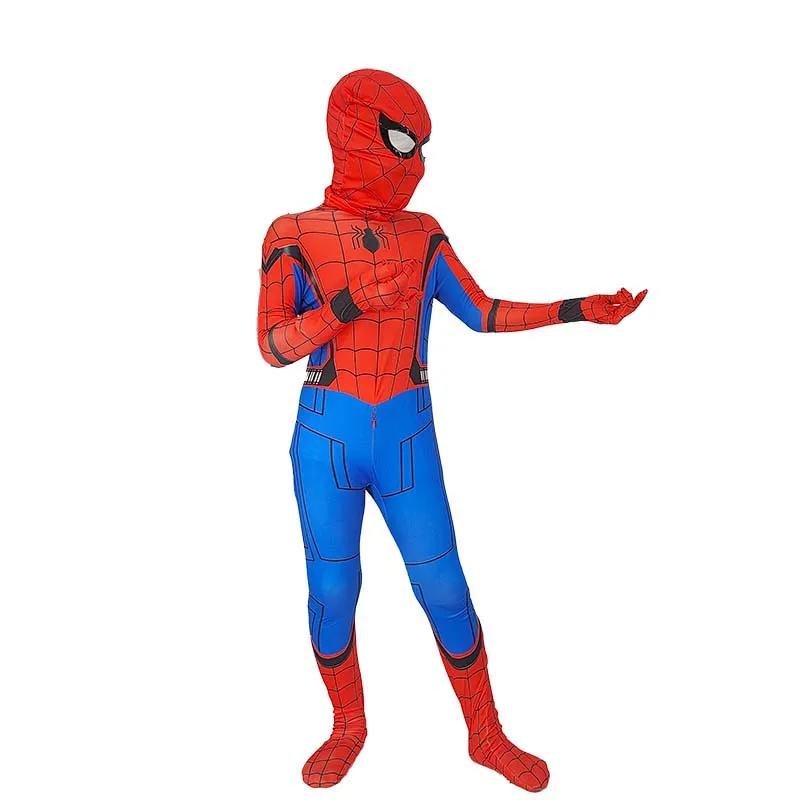 Kids Spider-Man Cosplay Fantasy Costumes Jumpsuit Superhero Miles Morales Movie Role Play Boys Girls Halloween Carnival Bodysuit