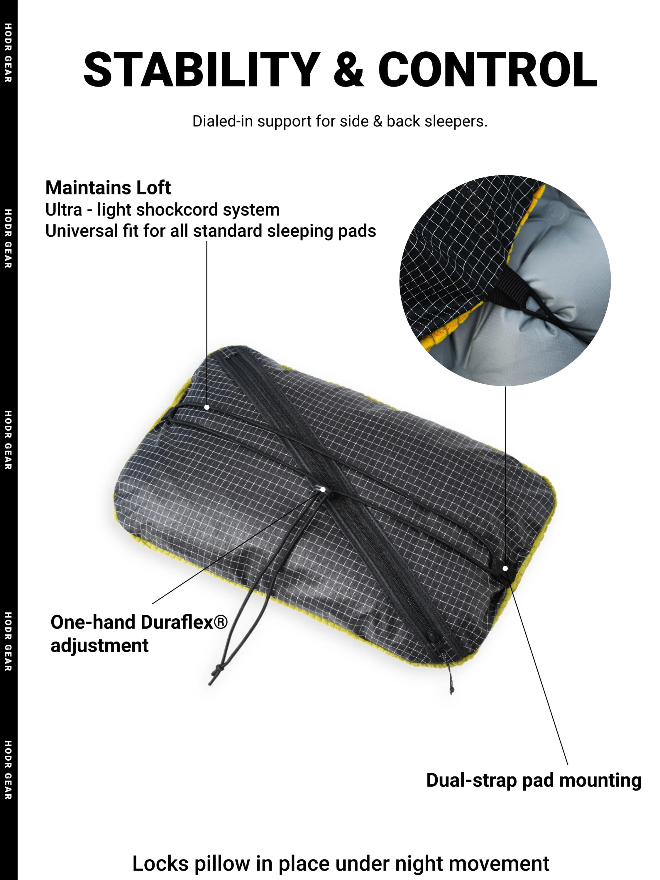 [HODRGEAR] Aufbewahrungstasche & Kissen UHMWPE Multifunktionale Aufbewahrungstasche Outdoor Camping Kopfstütze 53g Ultraleicht für Wanderer – Detail 8
