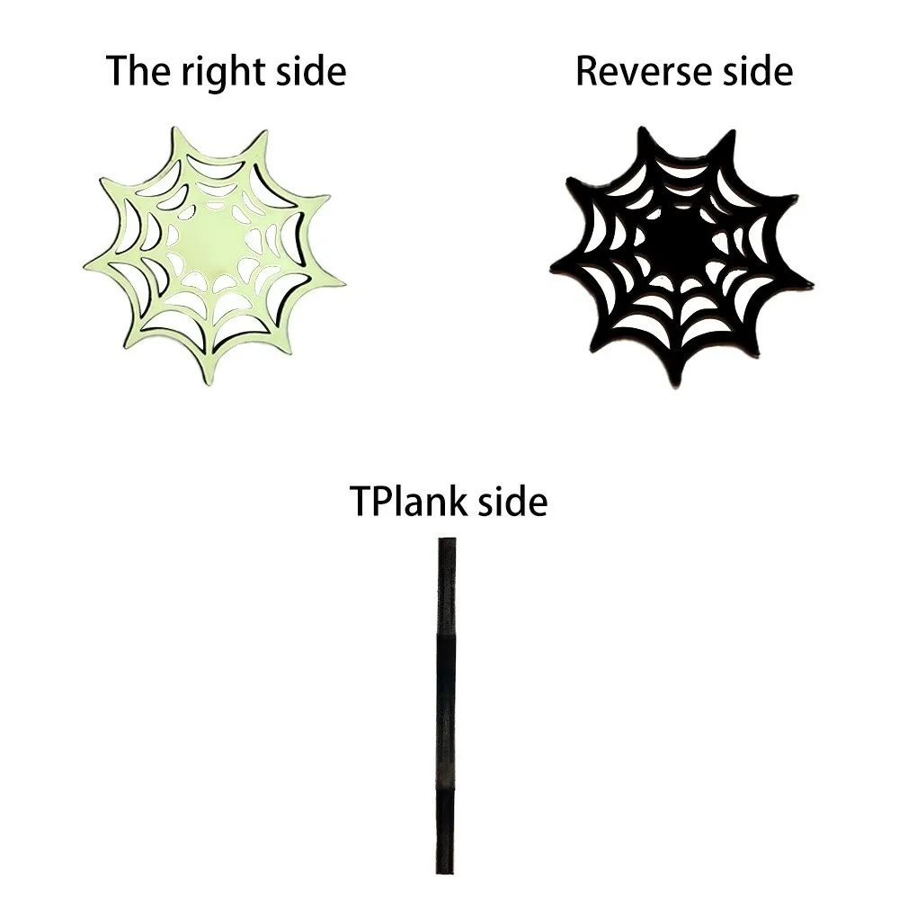 4/8PCS Anti-slip Glow-in-the-dark Coasters Dark Style Spooky Glowing Halloween Ghost Coasters Heatproof Luminous