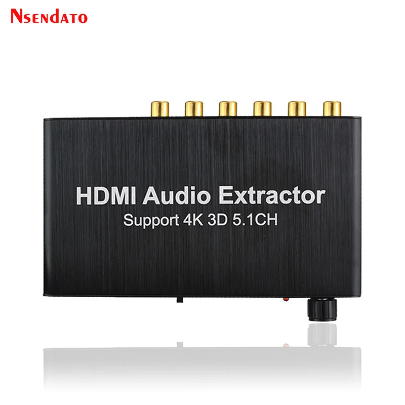 

HDMI Audio Extractor 4K 5.1CH HDMI Coaxial To RCA 5.1 Channel 3.5mm Sound Extractor Analog Amplifier for Dolby DTS PS4 DVD Playe