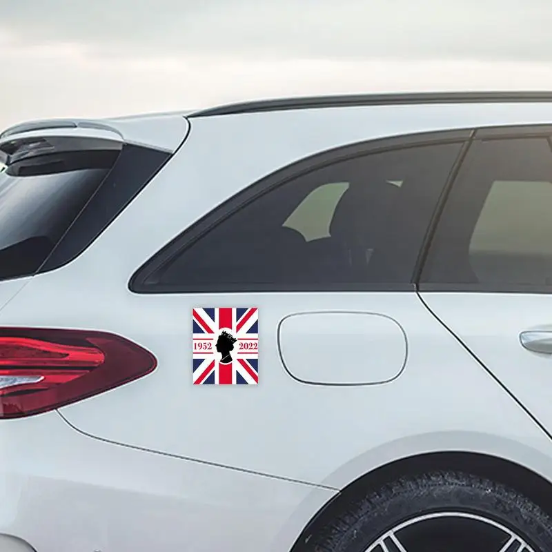 British Queen Car Sticker Queen Elizabeth II Memorial Stickers Queen's Jubilee Union Jack Flag Sticker Home Decoration