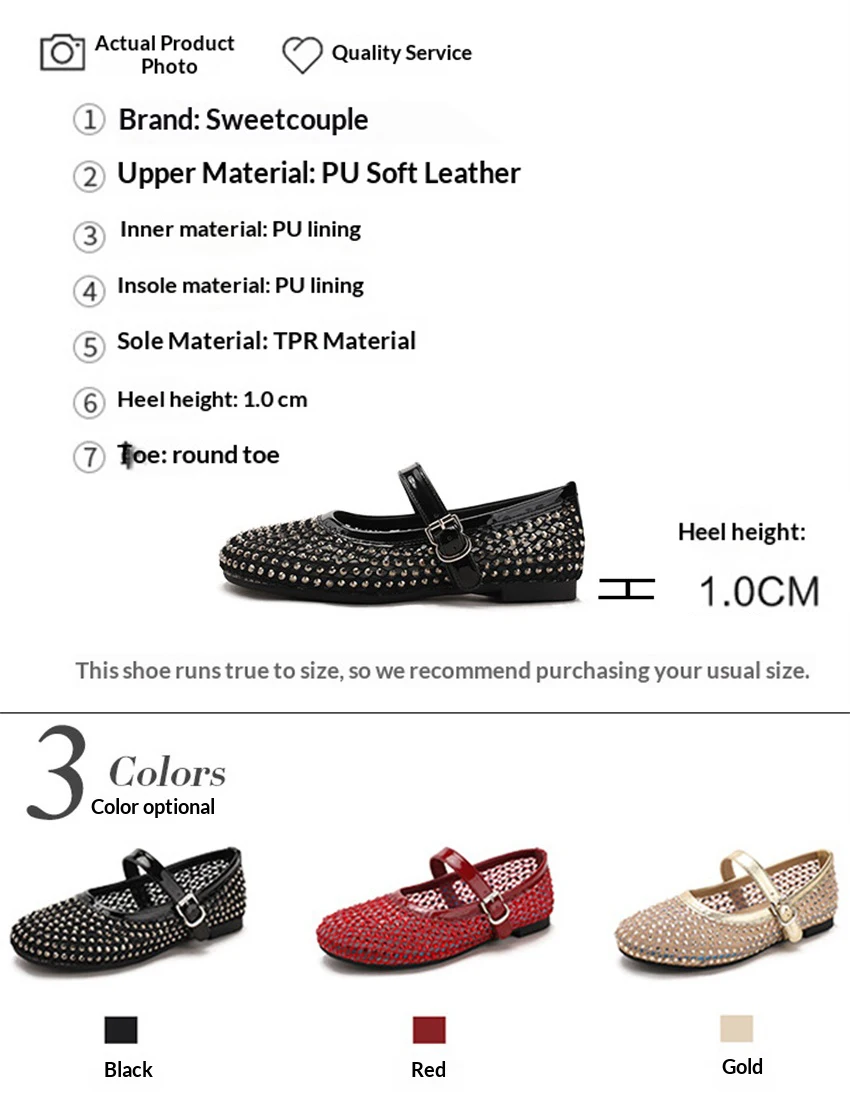 Plus Size 42 Woman Sandal Luxury Crystal Rhinestone Fishnet Ballet Flats Brand Design Mesh Mary Jane Shoes Ladies Summer Loafers