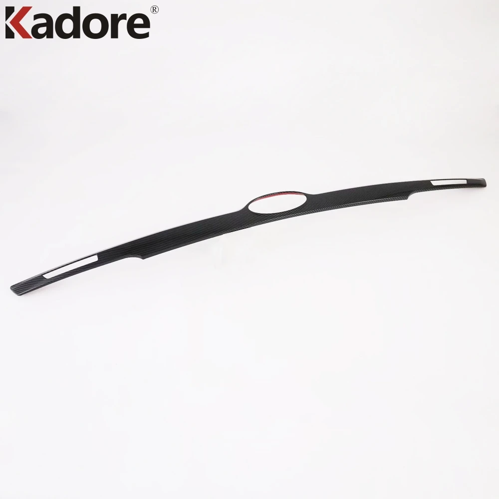 Rear Trunk Lid Cover Trim For Kia Seltos 2019 2020 2021 2022 Carbon Car Tailgate Molding Garnish Strip Exterior Accessories