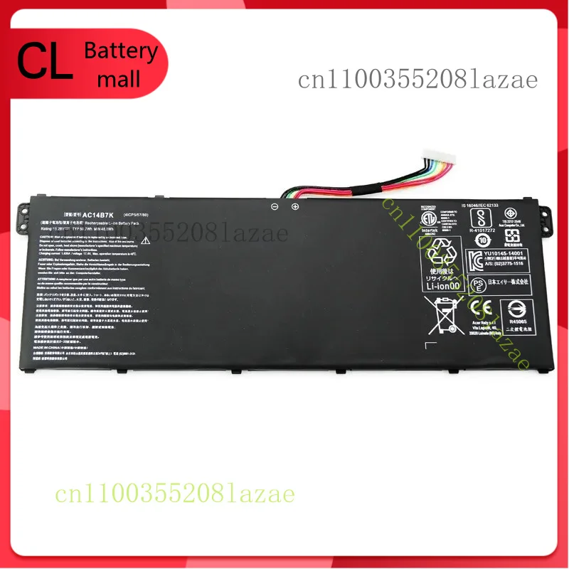 

Новый аккумулятор AC14B7K 41CP5/57/80 для Acer Spin 5 SP515-51GN SF314 SF313