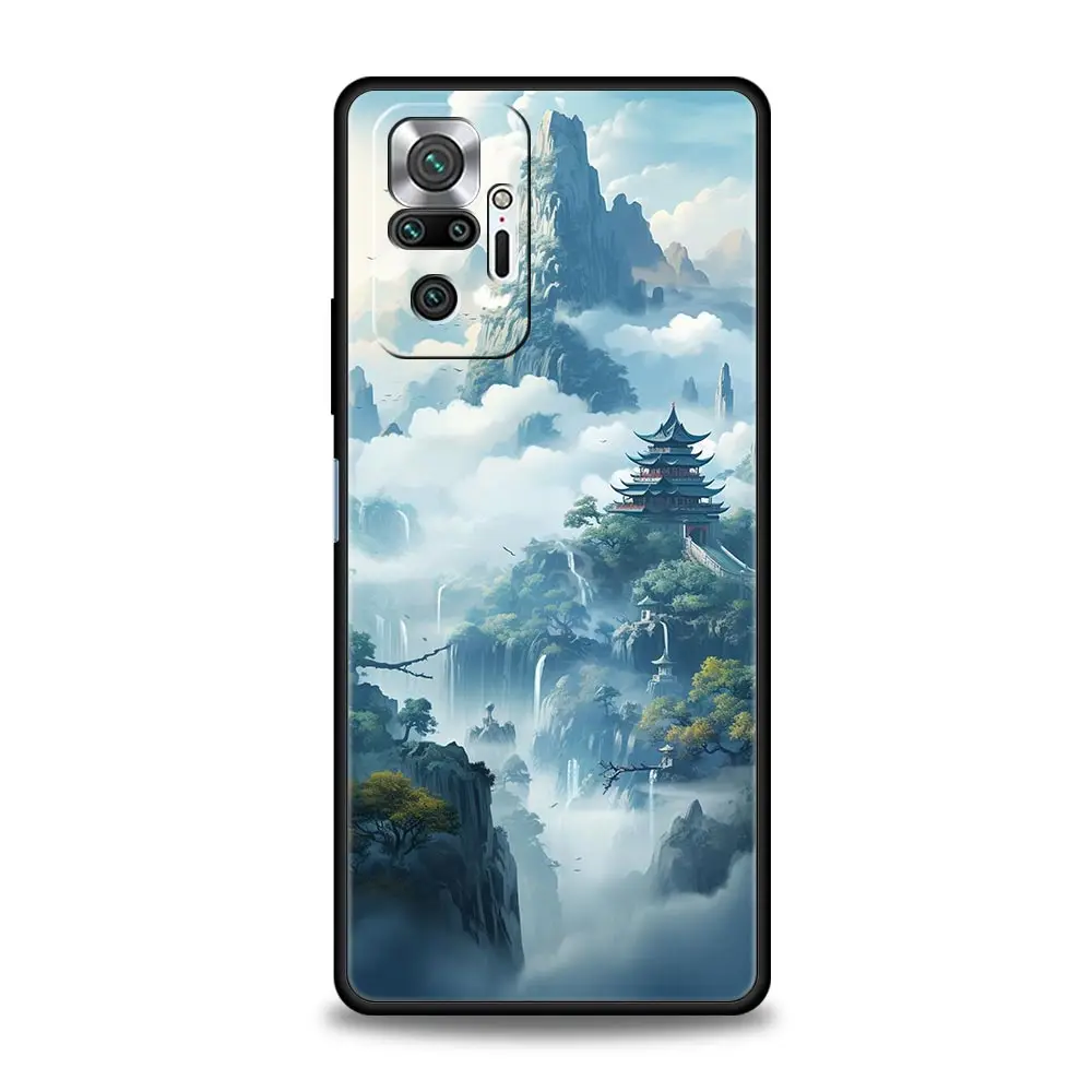 Etui na telefon dla Xiaomi Redmi Note 13 12 5G 9S 9 8 10 11 Pro 9T 13C 12C 10C 9C 9A 7 Pro miękkie silikonowe etui pejzażowe