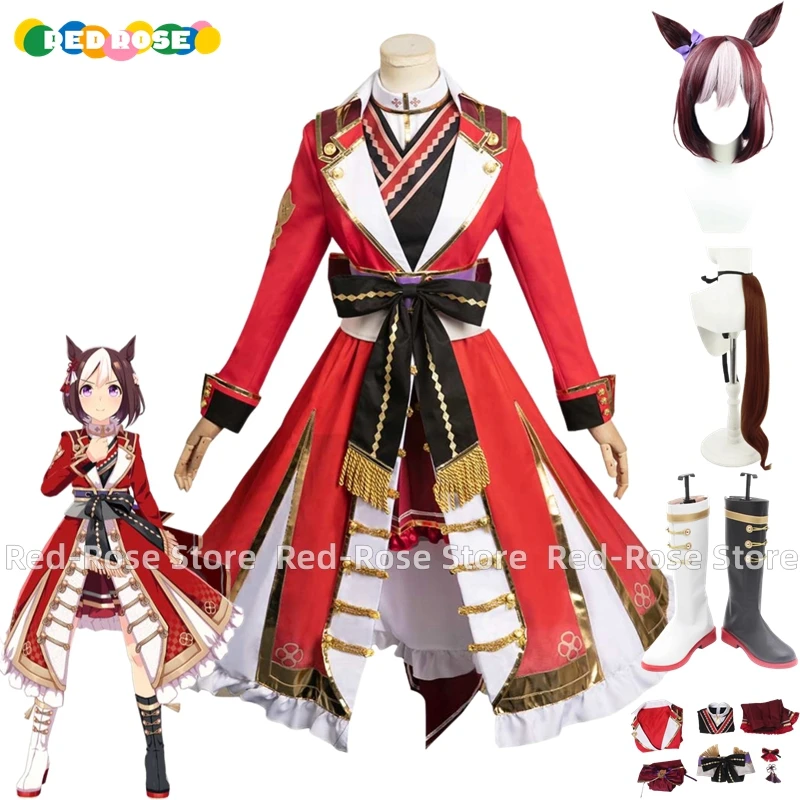 

【Нестандартный размер】Игра Umamusume: Pretty Derby Special Week Косплей Костюм Униформа Парик Обувь Хвост Уши Вечерние наряды Хэллоуин