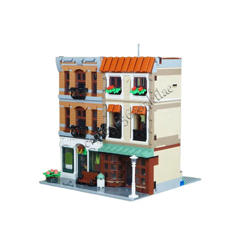 Hot 2703 PCS MOC Medieval Luxury Antique Store Modular Model Architecture Building Block Diy Education Assembly Kids Toys Gifts