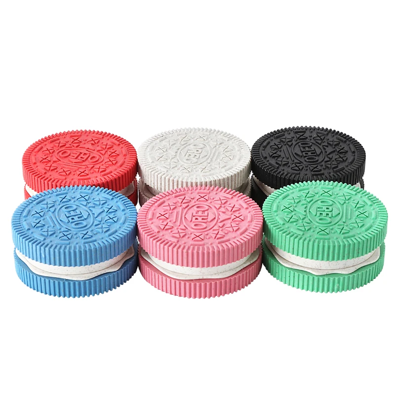 1PC  Degradable Biscuit Shape Smoking Grinders 53mm 2-Layer Spices Grass Manual Crusher Findings