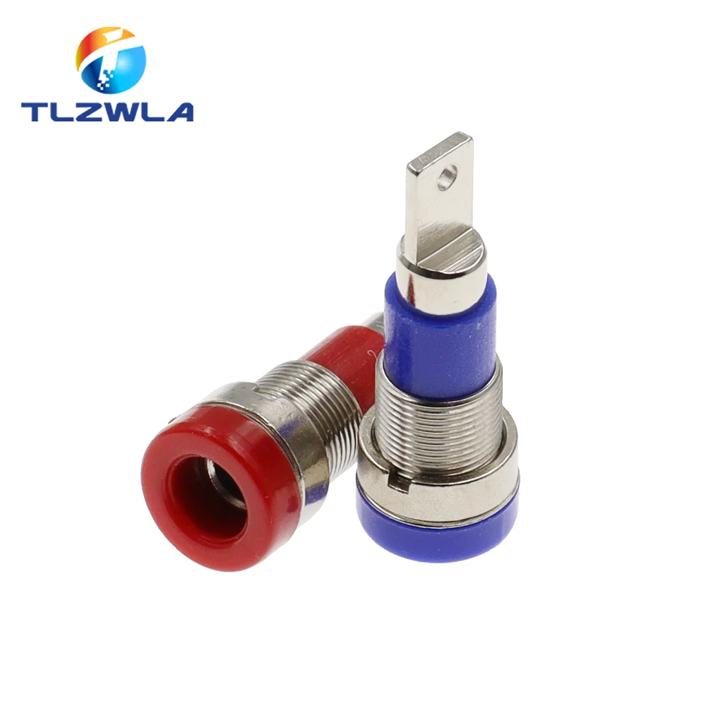 5PCS 4MM Binding Post Banana Socket panel mount Test Probe connector Female Jack Socket Plug Wire Connector