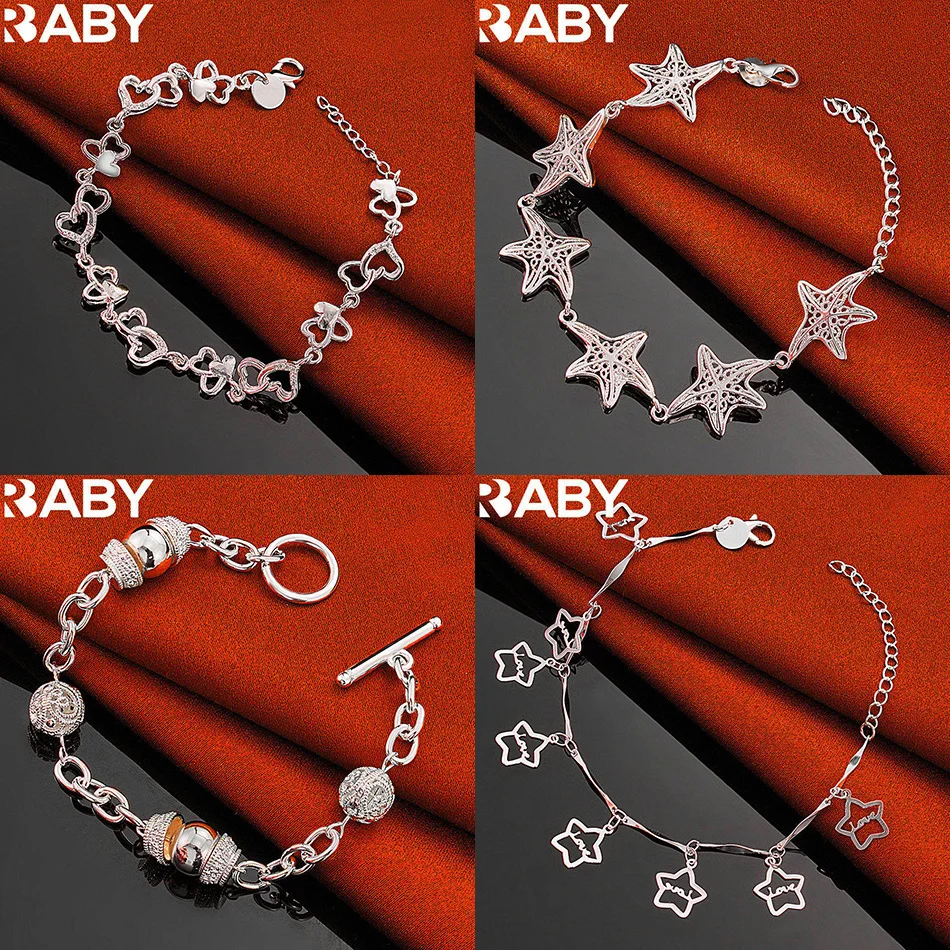 

URBABY 925 Sterling Silver Design Bracelets For Women Men Creativity Gifts Street All-match Party And Daily Wear
