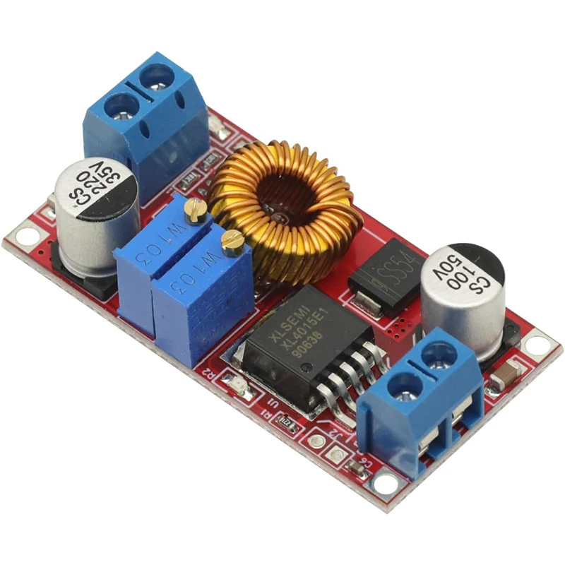 2pcs XL4015 5A DC-DC Step-Down Power Module LED Driver for Li Battery Charging Constant Current Voltage Red Board