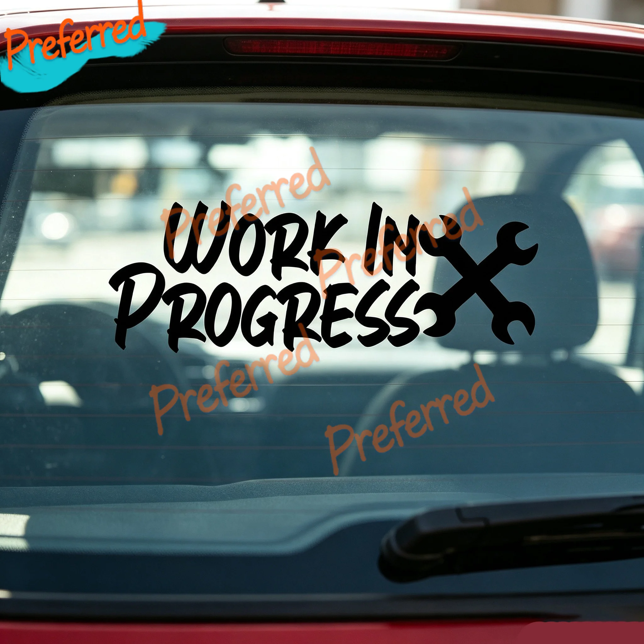 2x Aufkleber Work in Progress Import Car Domestic Truck Van Life Vinyl Decal Sticker - Customizable in Any Sticker Size