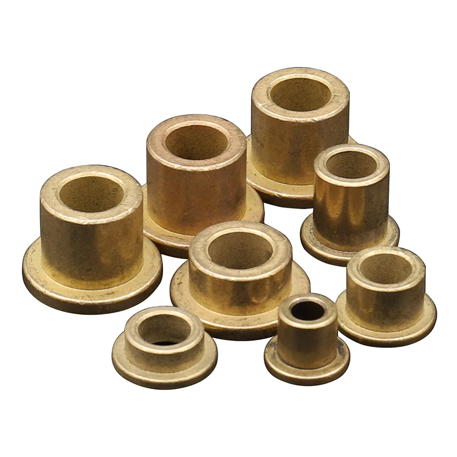 5PCS ID 8 10 8 12mm Flanging Self-Lubricating Bearing Powder Metallurgy Oil Copper Bushing Guide Sleeve with Stepped Flange