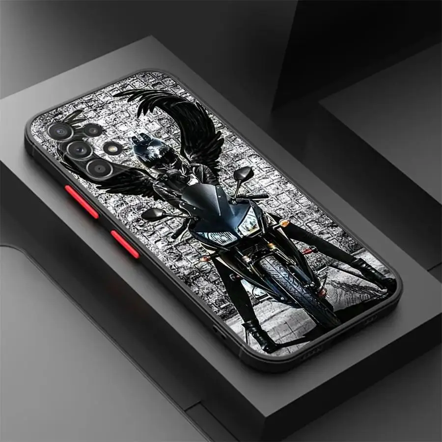 حافظة لهاتف سامسونج جالاكسي A12 A13 A14 A32 A54 A55 5G A35 A52 A53 A15 A25 غطاء غير لامع مقاوم للصدمات دراجة نارية رائعة