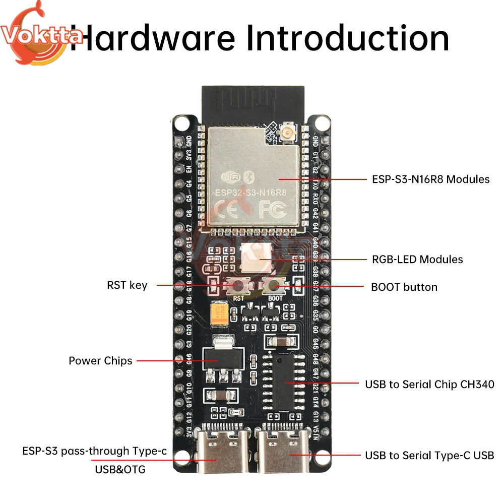 Scheda di programmazione scheda di sviluppo ESP32-S3 N16R8 Xiaozhi AI macchina per chat vocale intelligente con kit combinato OLED da 0,91 pollici