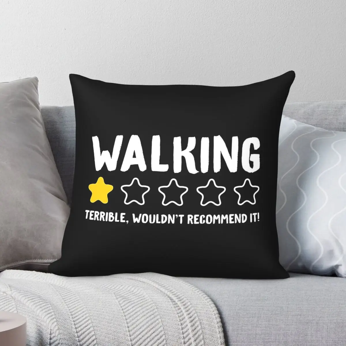 Walking Terrible Wouldn't Recommend It Square Pillowcase Polyester Linen Velvet Printed Pillow Case Sofa Seater Cushion Cover