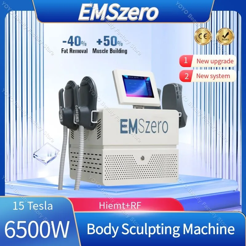 

Professional EMSzero Body Sculpt Machine 6500W Muscle Stimulator 15 Tesla 200Hz EMS RF Slimming Device Fat Removal