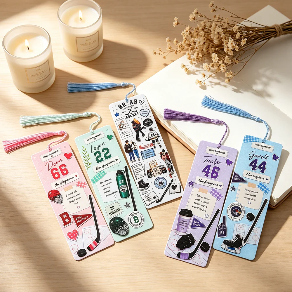 Off-Campus Acrylic Bookmark, Hockey Romance Book Accessory, Readers, Study Time, Valentine Gift for Romance Fans