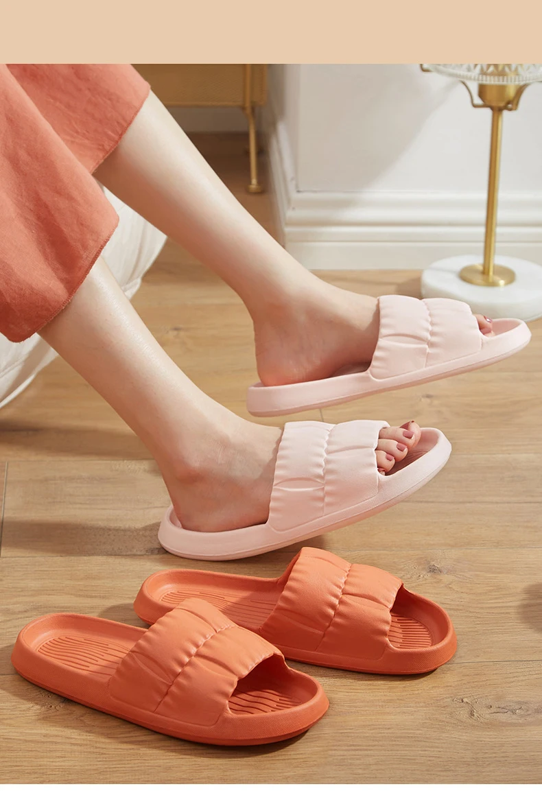 Women's Summer Slippers - Non-Slip Bathroom Sandals for Indoor/Outdoor, Soft Sole Cute House Slides for Couples & Men