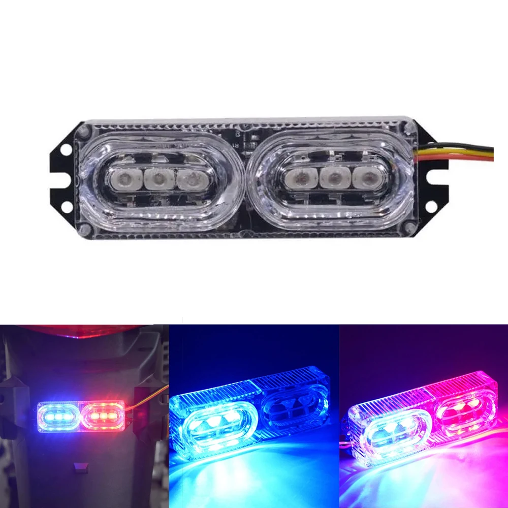 1pcs Motorcycle Flashing Tail Lights Strobe Warning Lights LED Beacon Anti-collision Indicator Light Moto License Plate Light