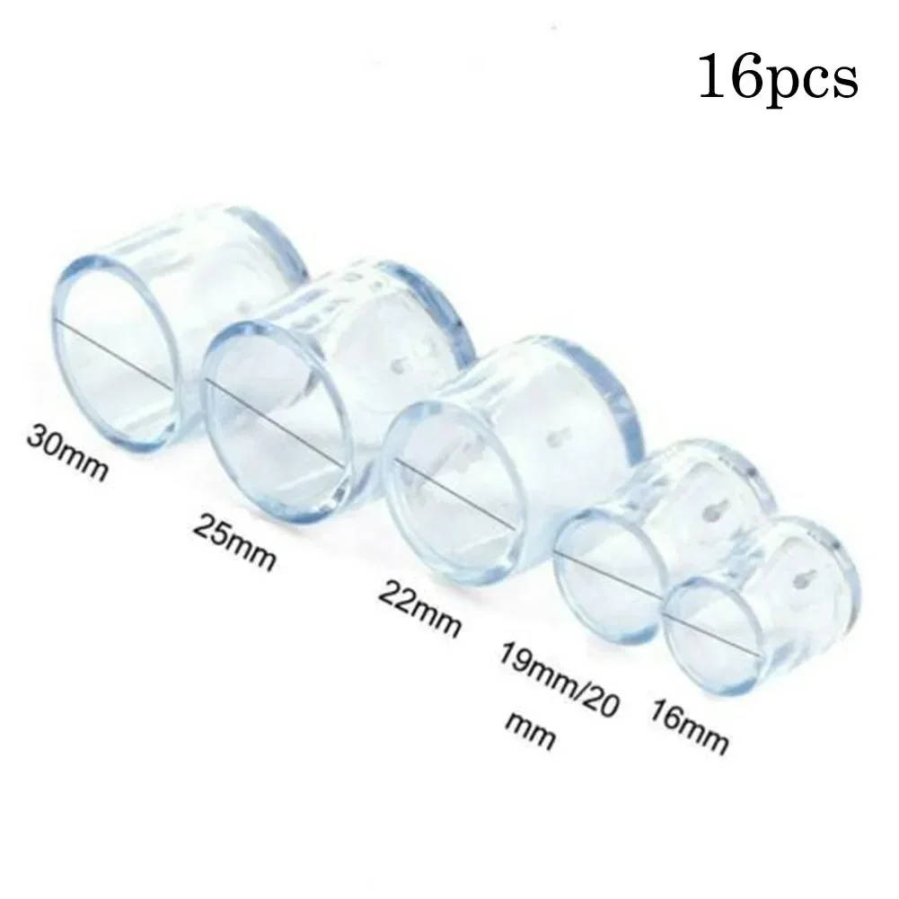 16 stücke Tisch Stuhl Fuß Abdeckungen Möbel Fuß Pads Silikon Hocker Fuß Abdeckungen Anti Slip Transparent Tragen-beständig Schützen boden