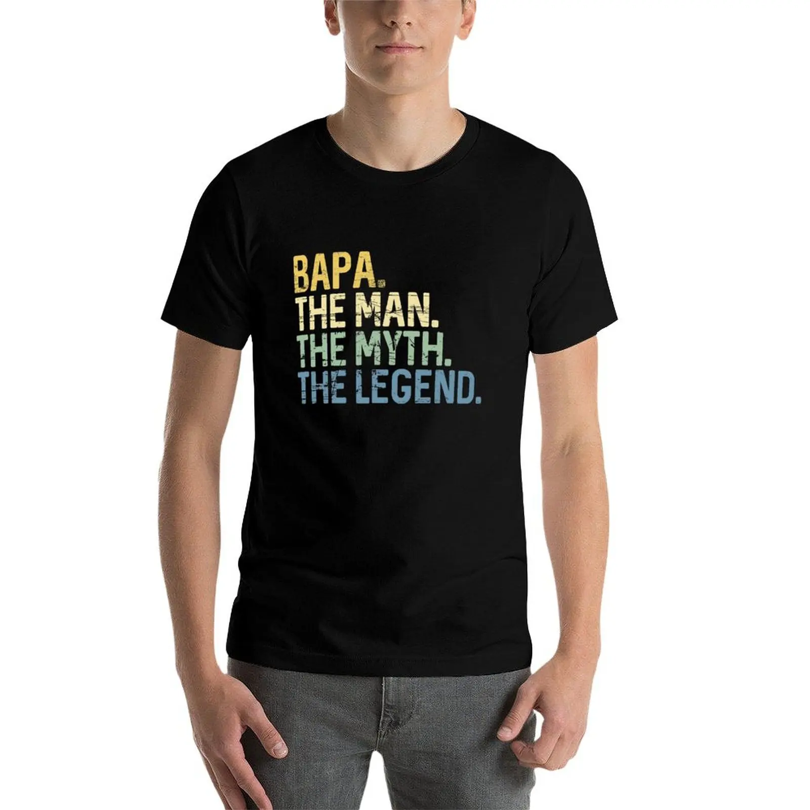 

Bapa The Man The Myth The Legend Vintage Funny Gift Fathers Day T-Shirt mens graphic t shirts T-Shirt