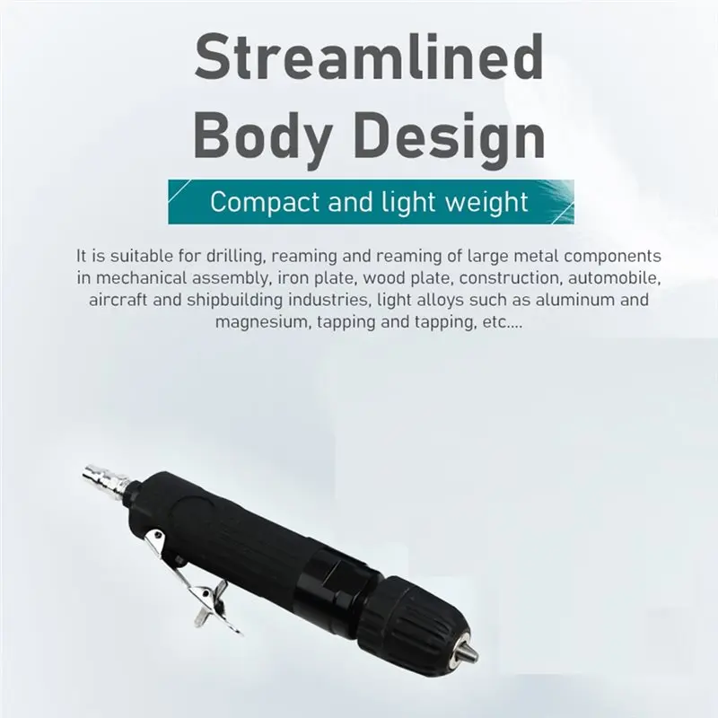 AA49 High Torque 3/8 Inch Pneumatic Air Drill Gun Straight Design For Woodworking Projects