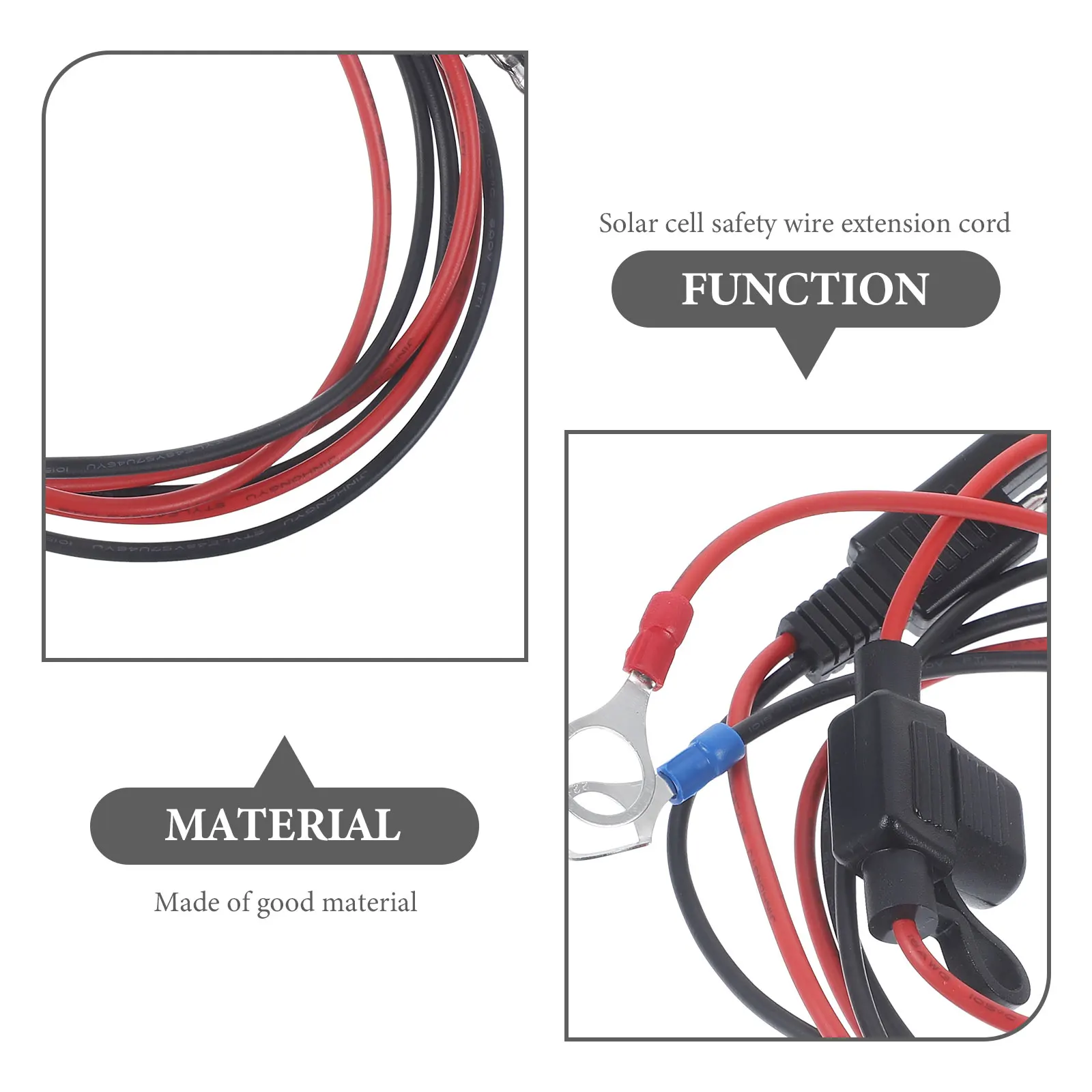 

Solar Panel Sae Extension Cord Outdoor Tan Solar Wire Sae To O-Type Terminal Overload Protection Weather