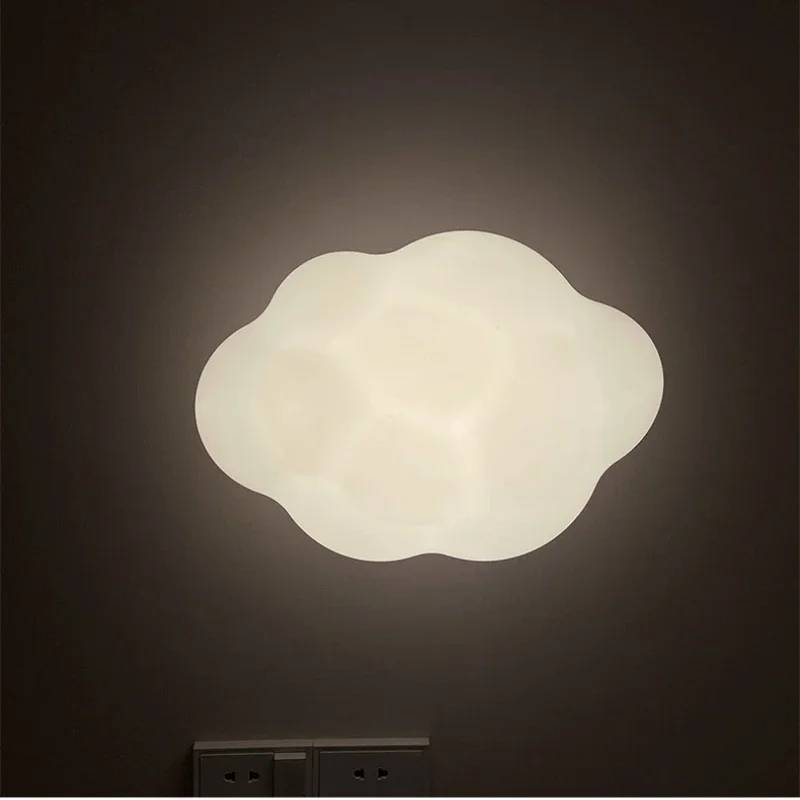 Cloud LED Wall Lamp for Children's Living Room, Sconce, Quarto, Cabeceira, Corredor, Decoração Corredor, 3 Cores Iluminação