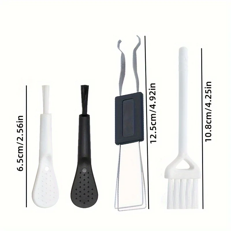 4pcs Multi-Functional Plastic Repair Tool Set - Keycap Puller, Cable/Switch Remover, Earphone Cleaner & Keyboard Dust Brush