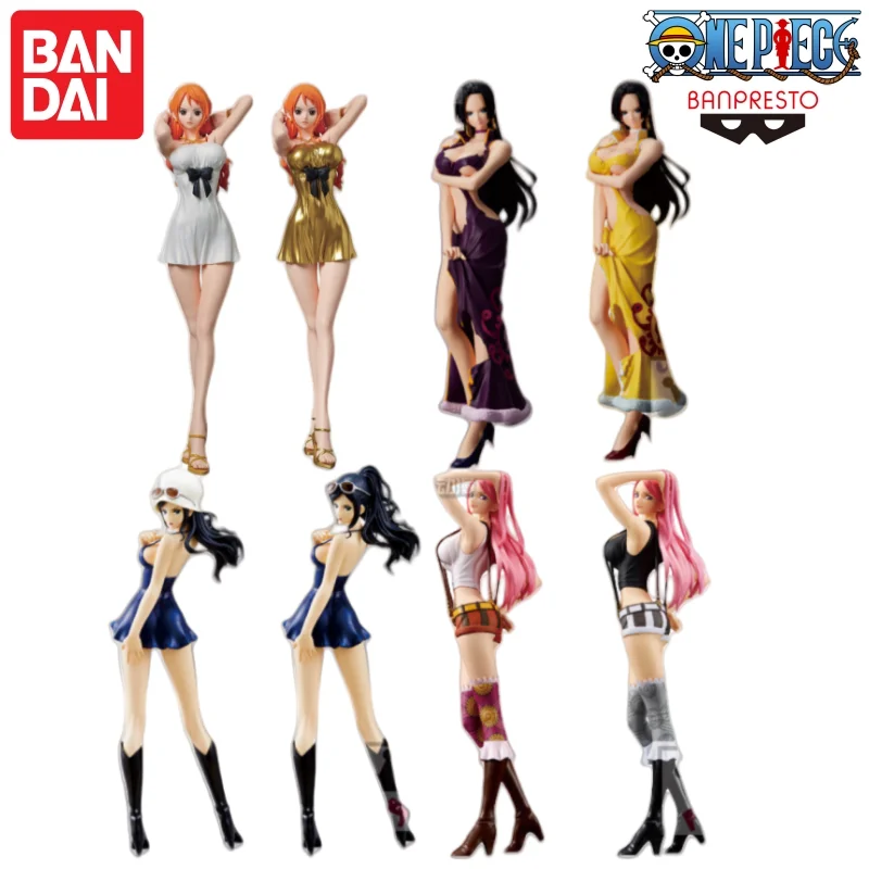 

В наличии Bandai Banpresto, оригинальная цельная блестящая кукла Nami Boa Hancock Robin, ювелирные изделия, модель куклы Bonney, новинка в штучной упаковке