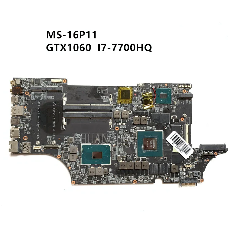 

For MSI MS-16P11 MS-17C11 Laptop Motherboard GTX1060 GPU with SR32Q I7-7700HQ CPU 100%